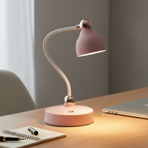 Lámpara De Escritorio Flexible Rosa