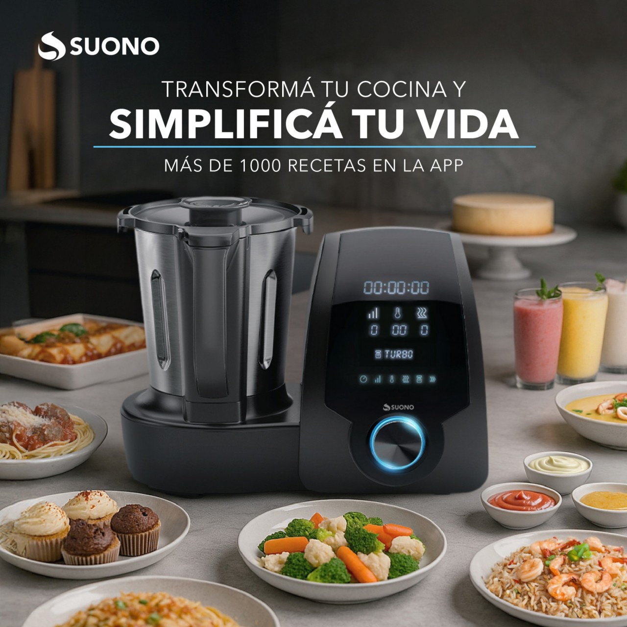 ROBOT DE COCINA 1700W 3,3L 6 A NEGRO