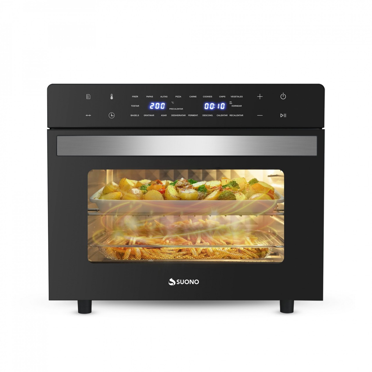 Horno Air Fryer Suono 45L Digital Negro
