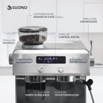 Cafetera Espresso Atelier Suono Con Molinillo Acero