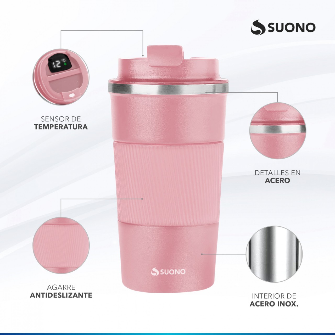 Vaso Térmico 450Ml Rosa