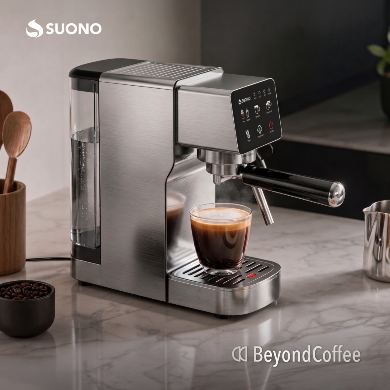 Cafetera Espresso Slim Digital 20 Bar Acero