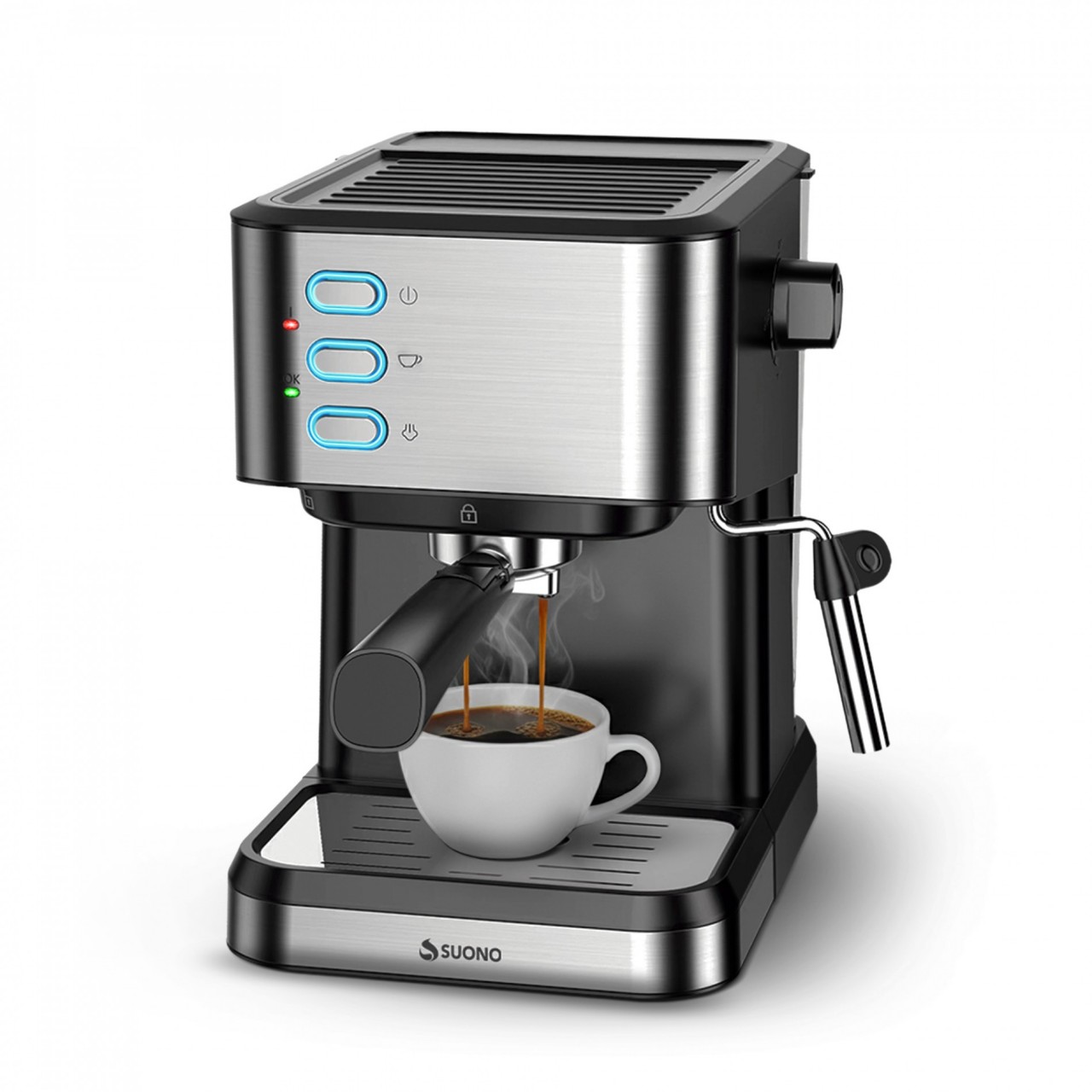 Cafetera Espresso Suono 20 Bar Con Vaporizador Acero