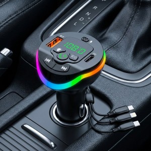 Transmisor Fm Y Cargador Auto Negro