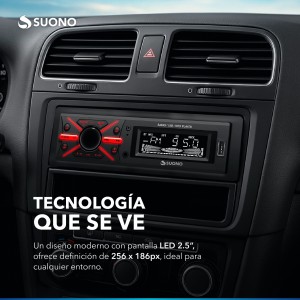 Estéreo Desmontable Suono Bluetooth Usb Mp3 Fm Negro
