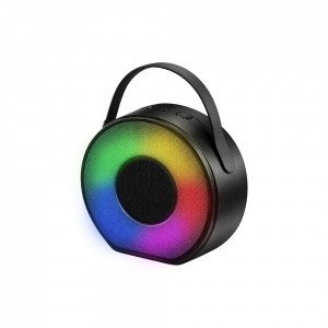 Parlante Circular Con Luz Negro