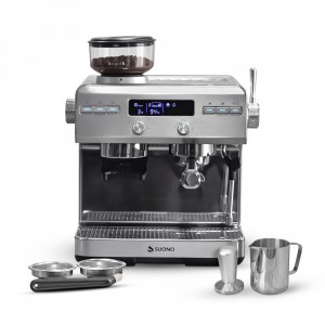 Cafetera Espresso Atelier Suono Con Molinillo Acero