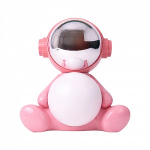 Parlante Osito Con Luz Rosa