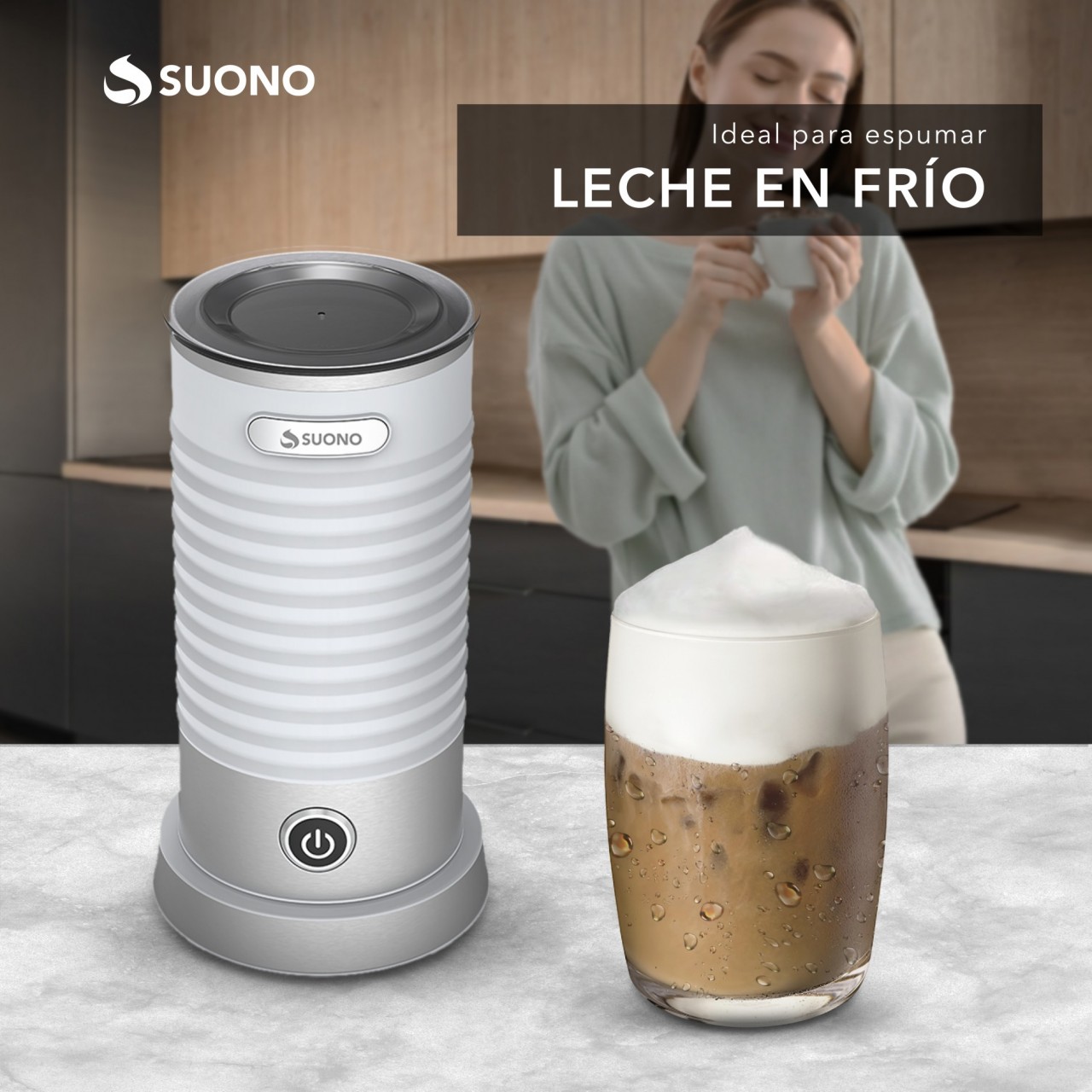 Espumador De Leche Blanco