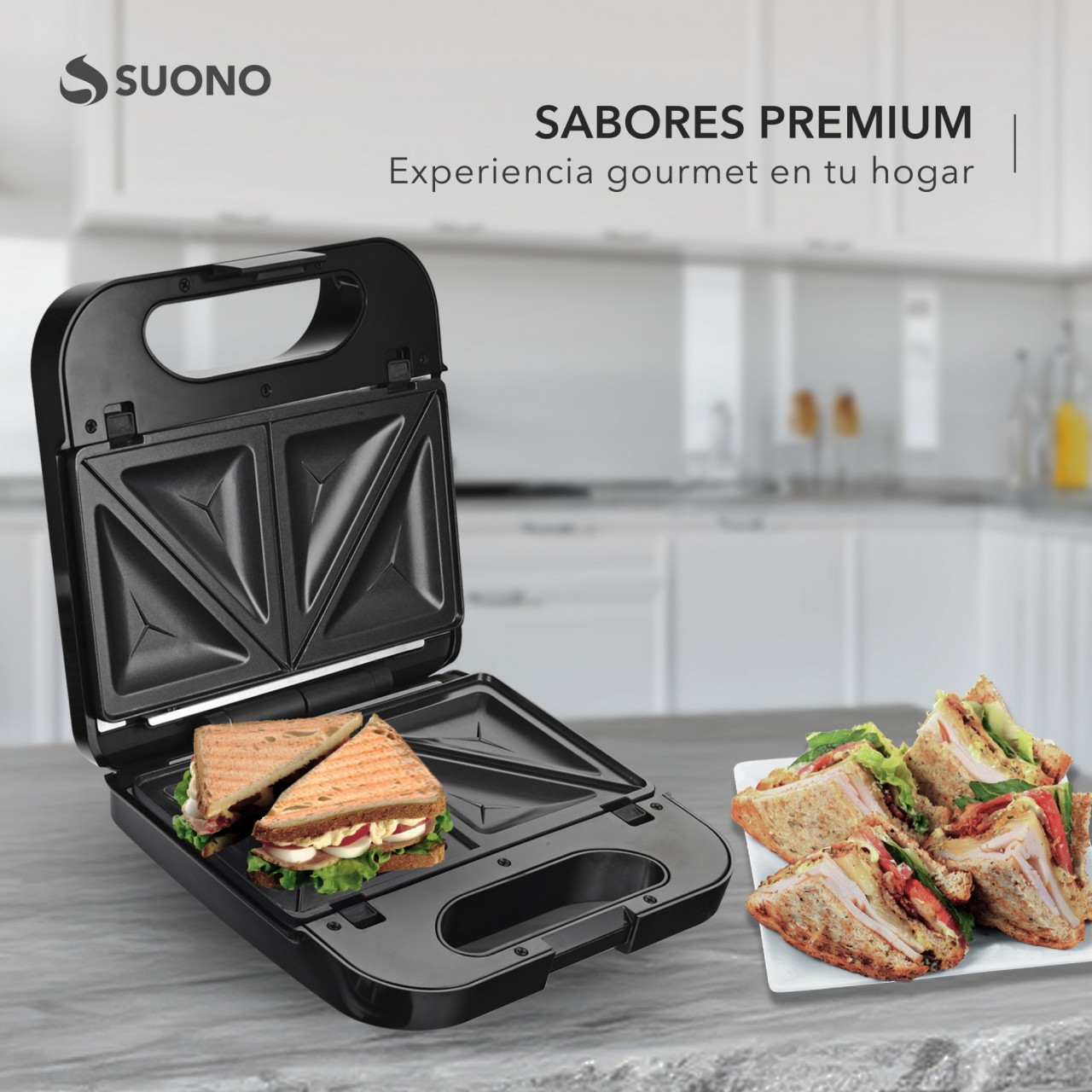 Sandwichera 3 En 1 Wafle/Grill Acero