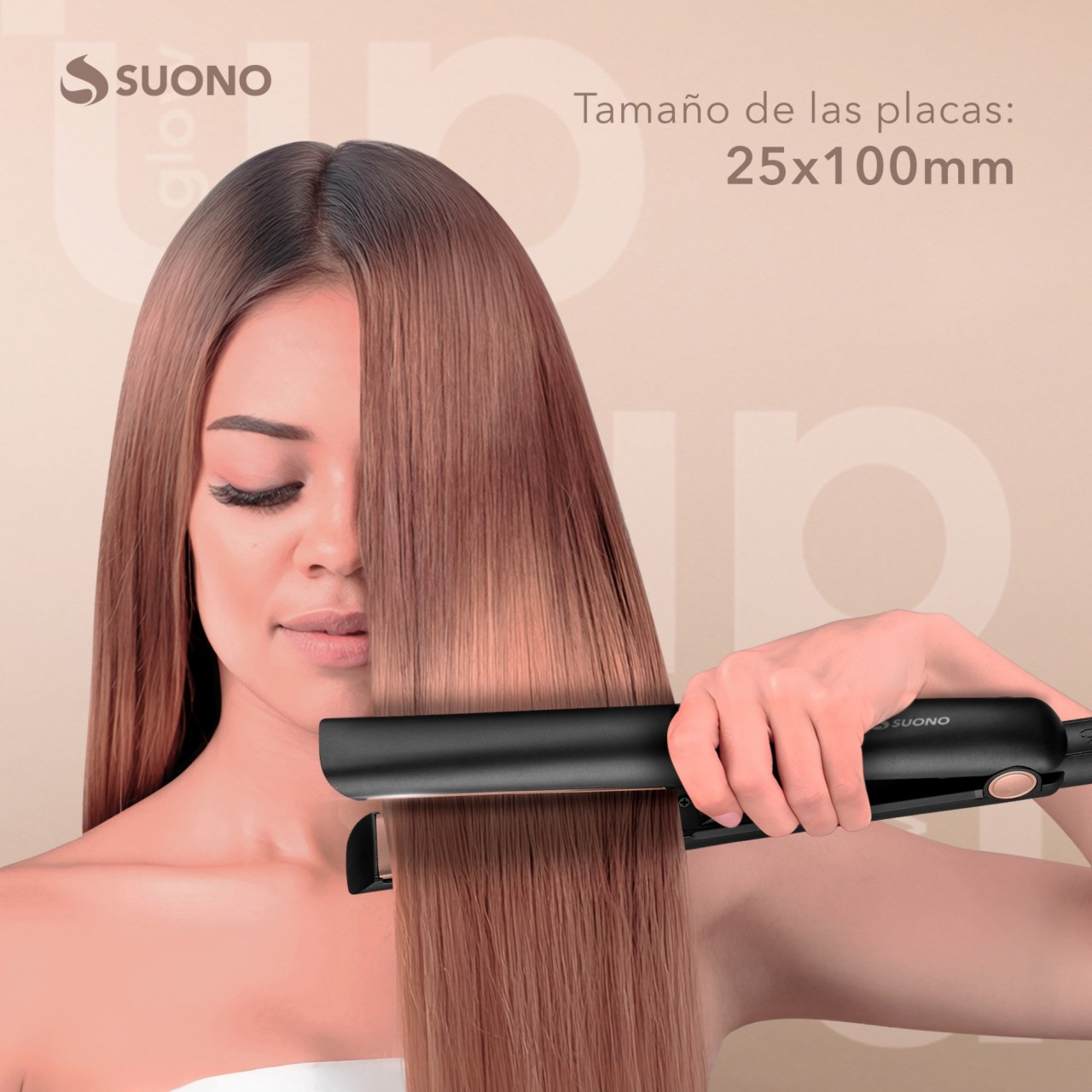 Planchita De Pelo Suono Cerámica Negro
