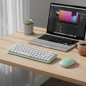 Teclado Y Mouse Inalámbrico Verde