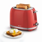 Tostadora Retro 2 Panes 850W Rojo