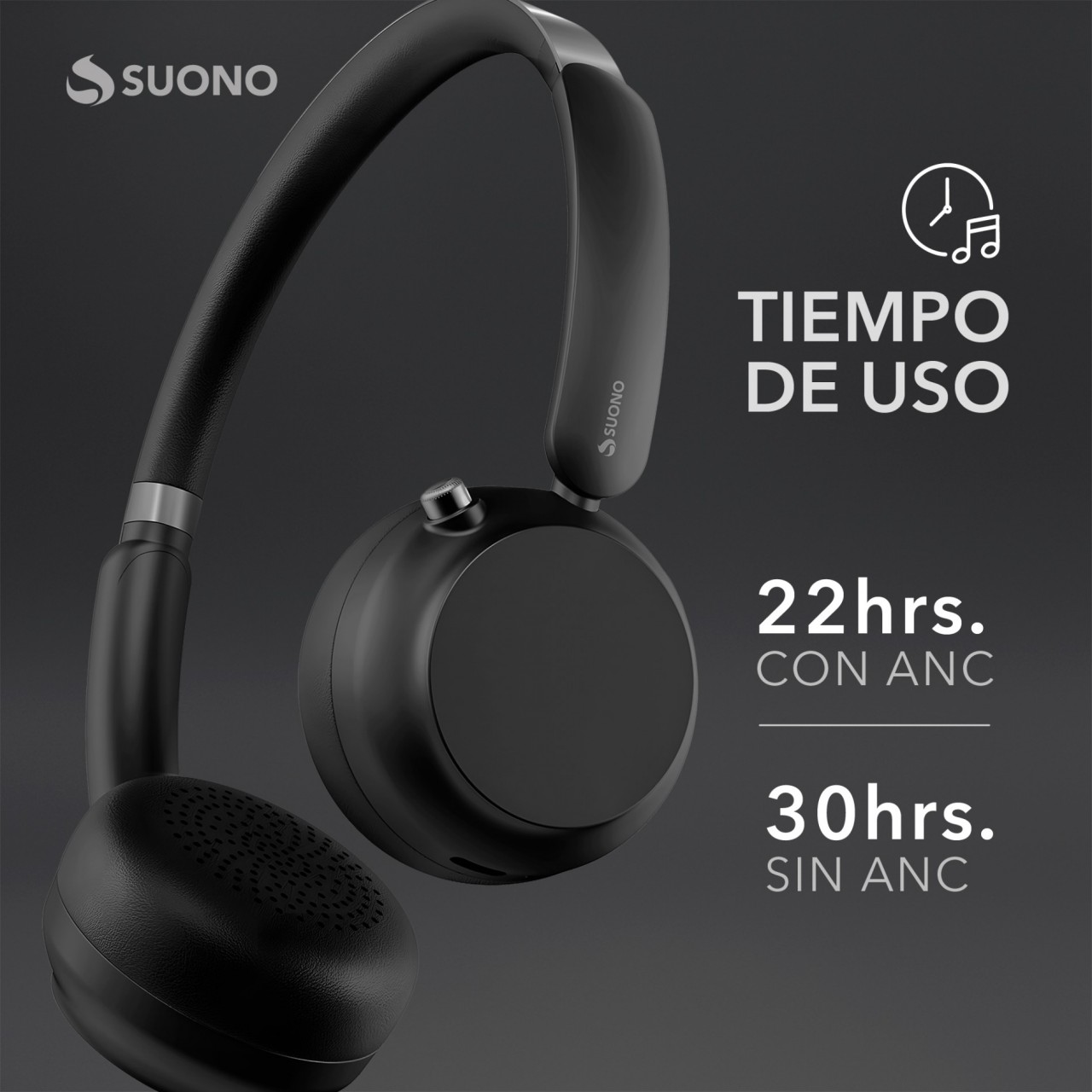 Auriculares Vincha Con ANC NEGRO