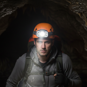 Linterna Frontal Led Sensor Usb Negro