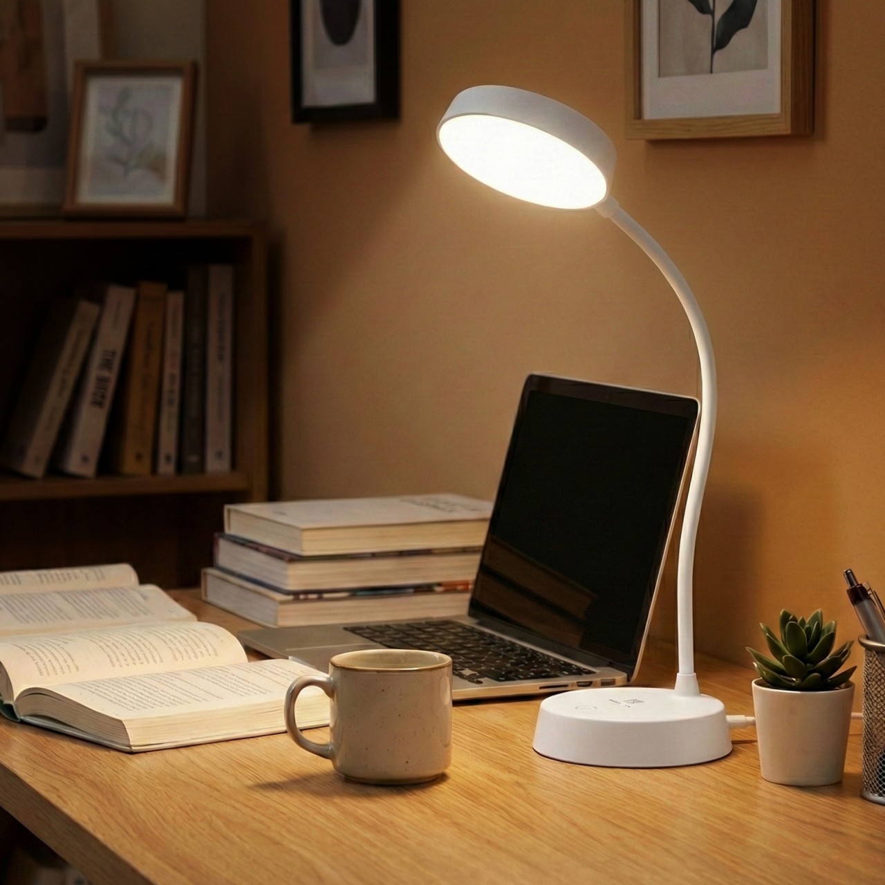 Lámpara De Escritorio Led Blanco