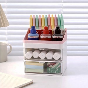 Caja Organizadora De Escritorio Rosa