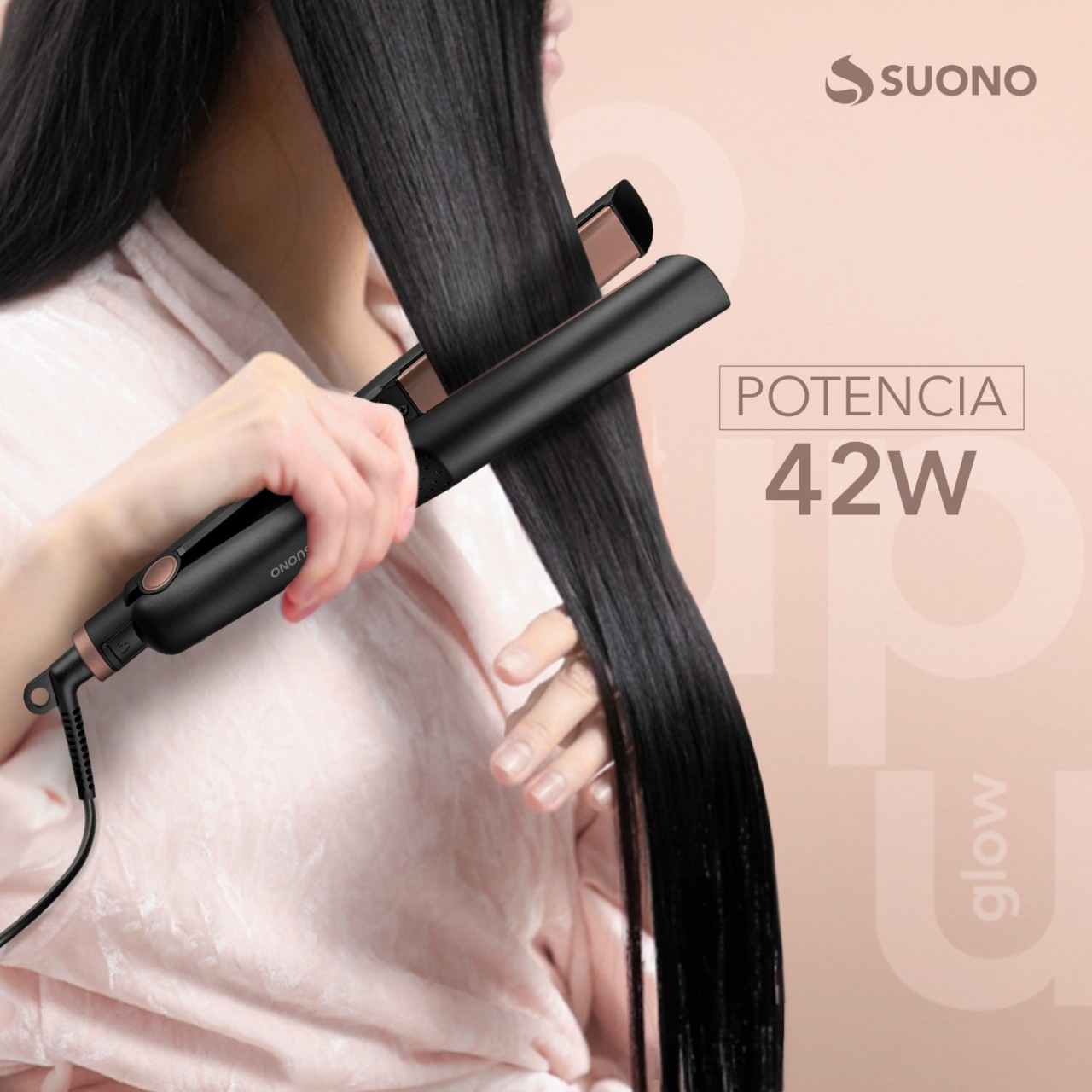 Planchita De Pelo Suono Cerámica Negro